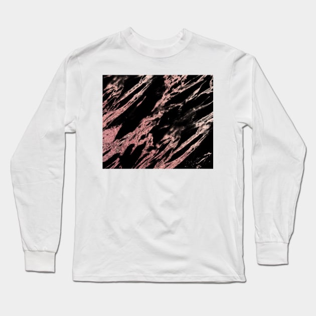 Darkness rose gold Long Sleeve T-Shirt by marbleco